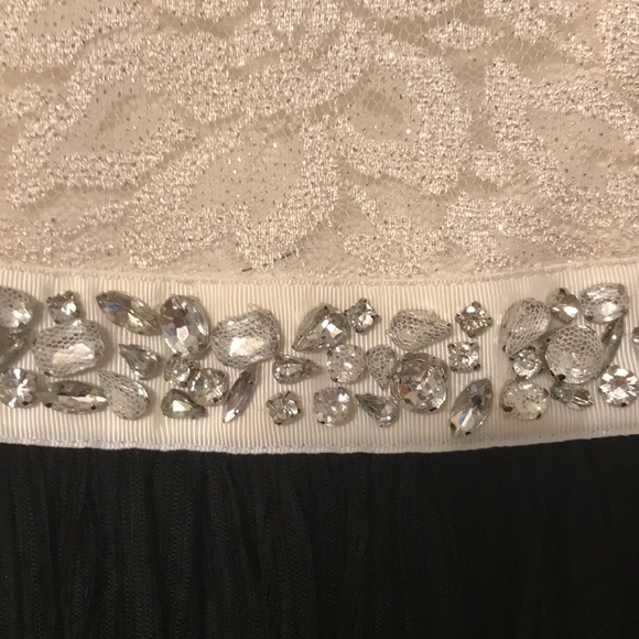 NWT Lily Rose Shimmering Black and White Dress - Picture 5 of 8